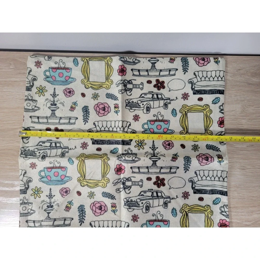 FRIENDS‎  Cartoon Inspired Canvas Pillow Cover 17.5